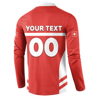 Custom Switzerland Football 2026 Button Sweatshirt Swiss Alps Special Style