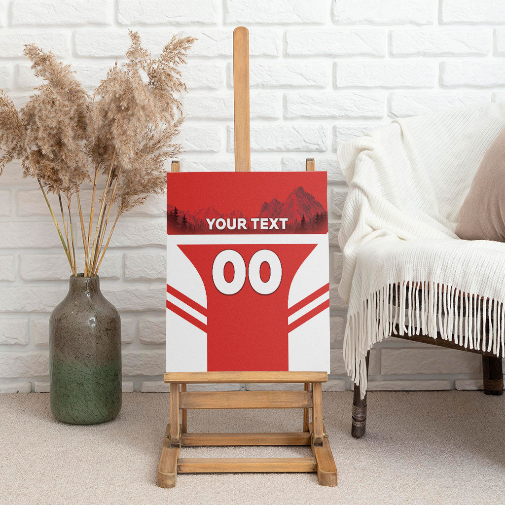 Custom Switzerland Football 2026 Canvas Wall Art Swiss Alps Special Style