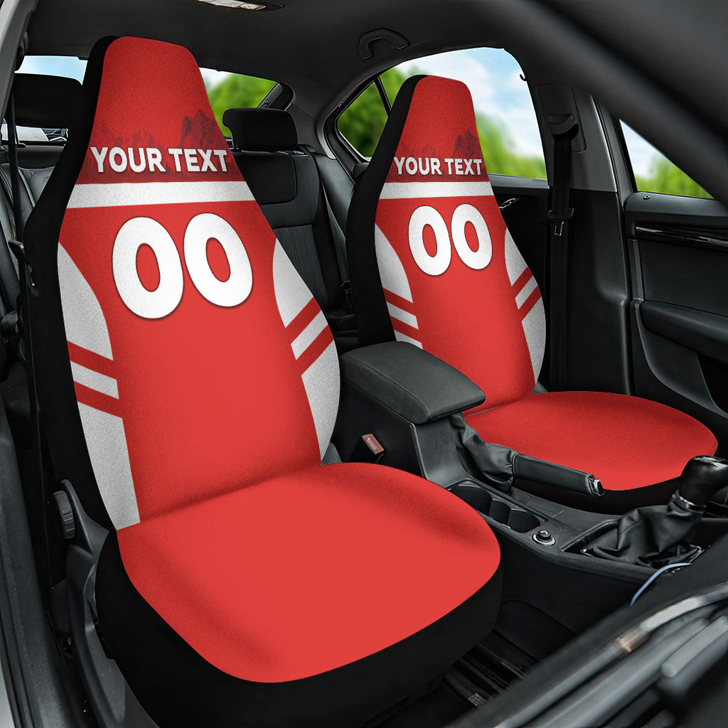 Custom Switzerland Football 2026 Car Seat Cover Swiss Alps Special Style