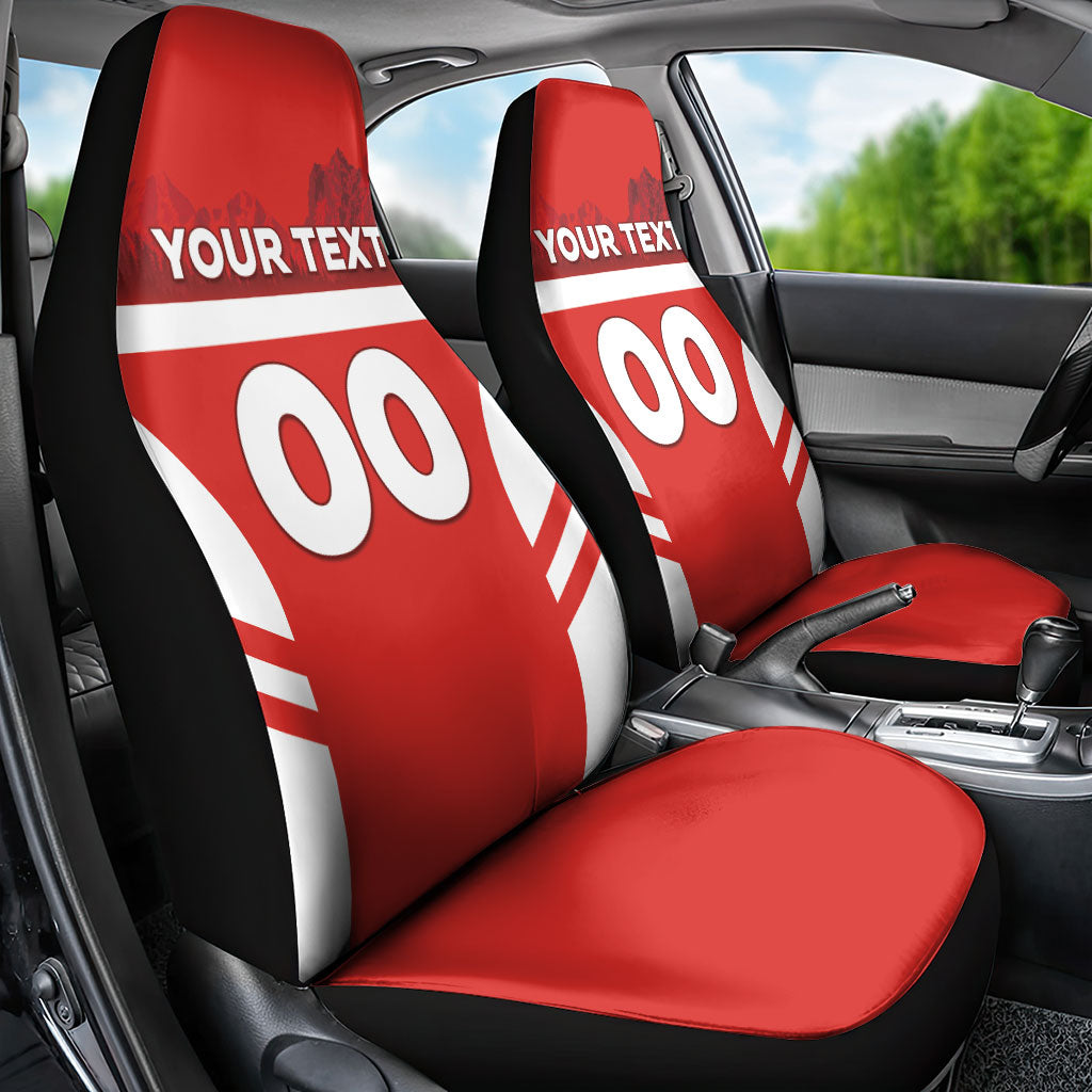 Custom Switzerland Football 2026 Car Seat Cover Swiss Alps Special Style