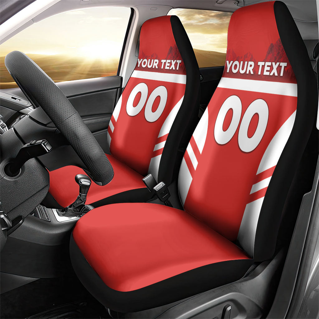 Custom Switzerland Football 2026 Car Seat Cover Swiss Alps Special Style