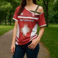 Custom Switzerland Football 2026 Cross Shoulder Shirt Swiss Alps Special Style