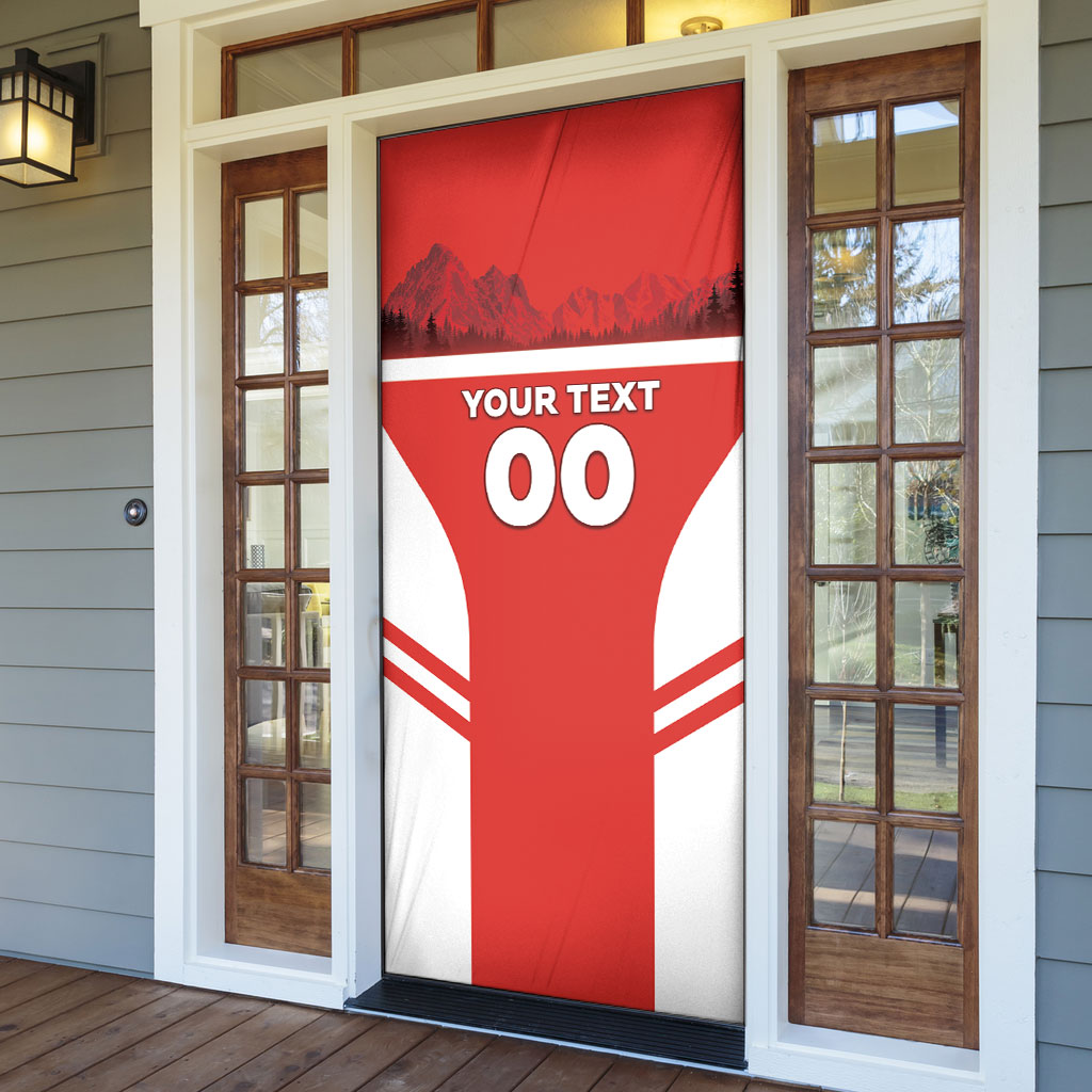 Custom Switzerland Football 2026 Door Cover Swiss Alps Special Style