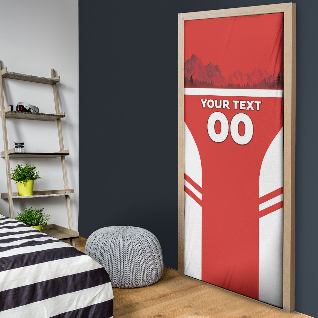 Custom Switzerland Football 2026 Door Cover Swiss Alps Special Style