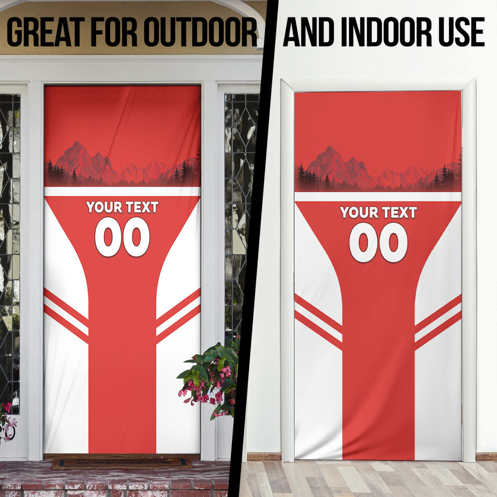 Custom Switzerland Football 2026 Door Cover Swiss Alps Special Style