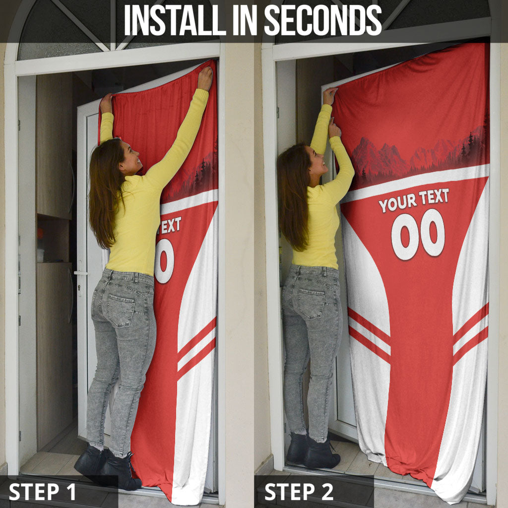Custom Switzerland Football 2026 Door Cover Swiss Alps Special Style