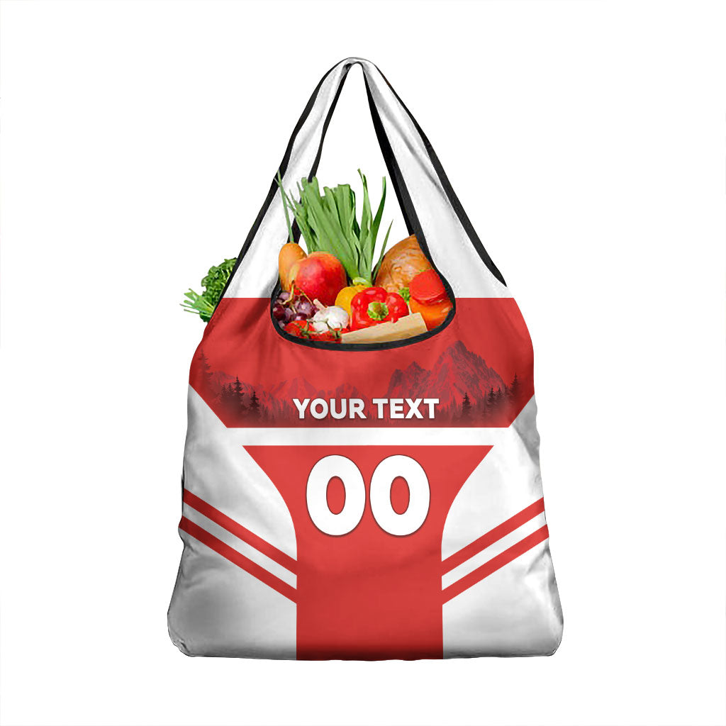 Custom Switzerland Football 2026 Grocery Bag Swiss Alps Special Style