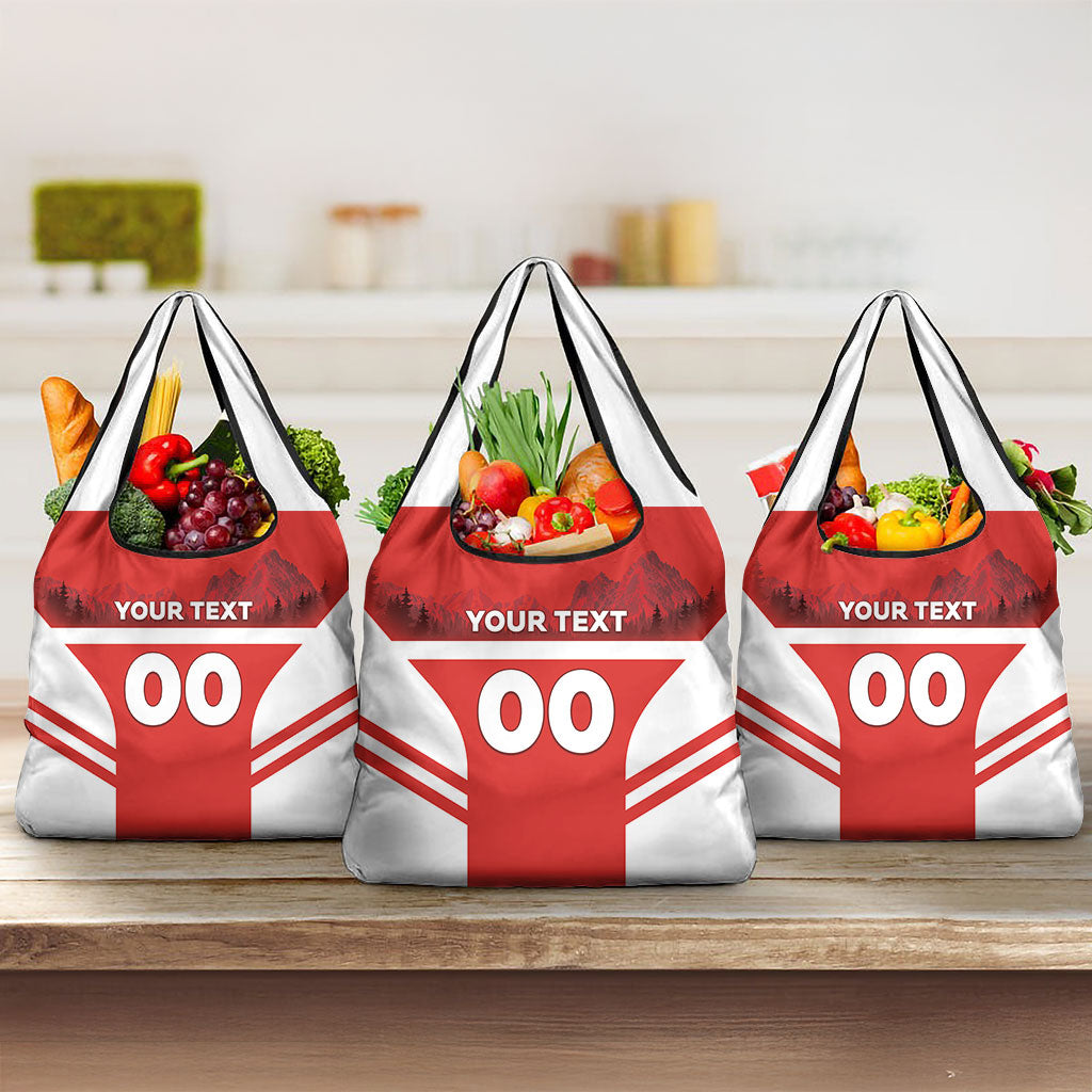 Custom Switzerland Football 2026 Grocery Bag Swiss Alps Special Style