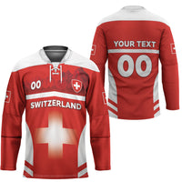 Custom Switzerland Football 2026 Hockey Jersey Swiss Alps Special Style