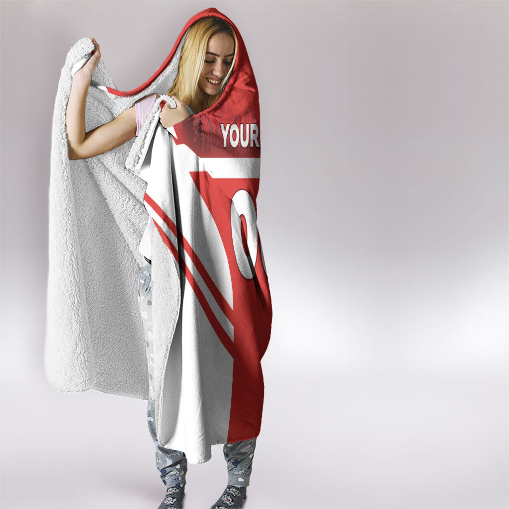 Custom Switzerland Football 2026 Hooded Blanket Swiss Alps Special Style