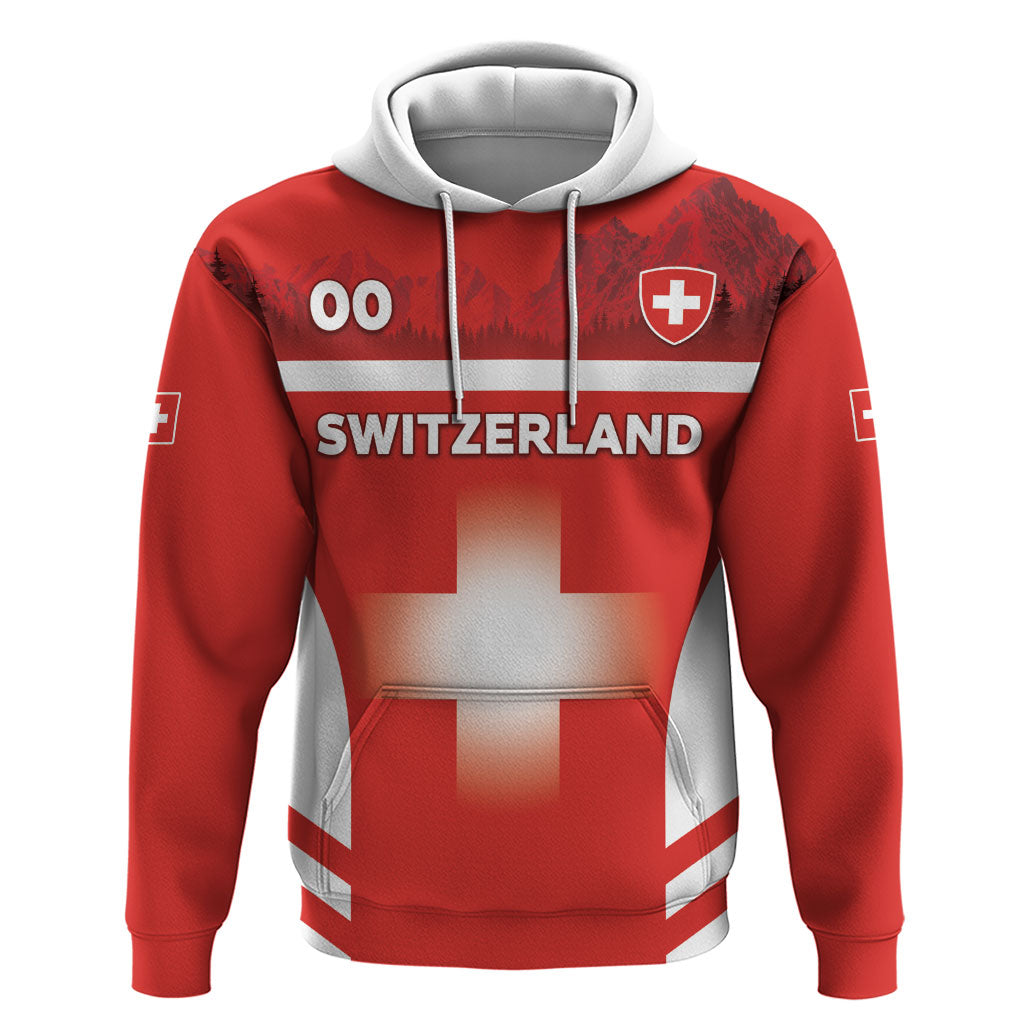 Custom Switzerland Football 2026 Hoodie Swiss Alps Special Style