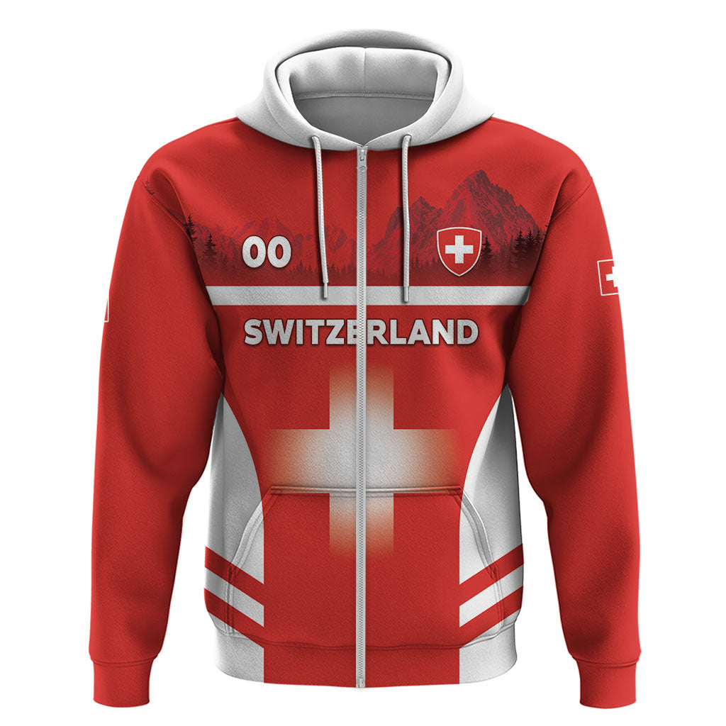 Custom Switzerland Football 2026 Hoodie Swiss Alps Special Style