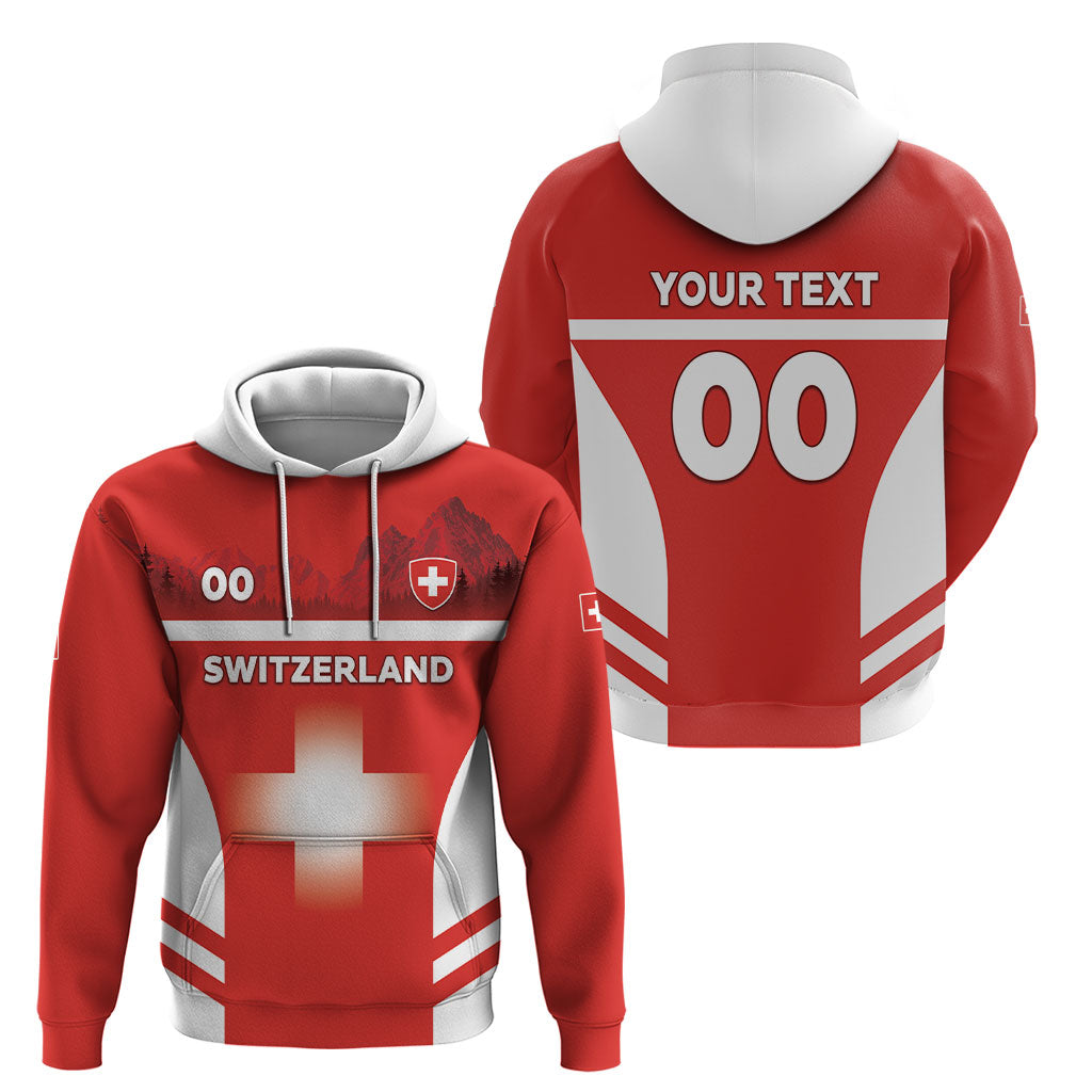 Custom Switzerland Football 2026 Hoodie Swiss Alps Special Style