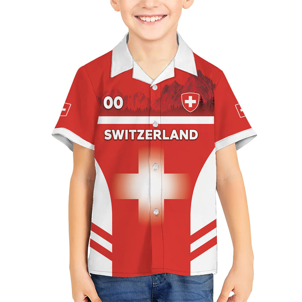 Custom Switzerland Football 2026 Kid Hawaiian Shirt Swiss Alps Special Style