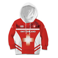 Custom Switzerland Football 2026 Kid Hoodie Swiss Alps Special Style