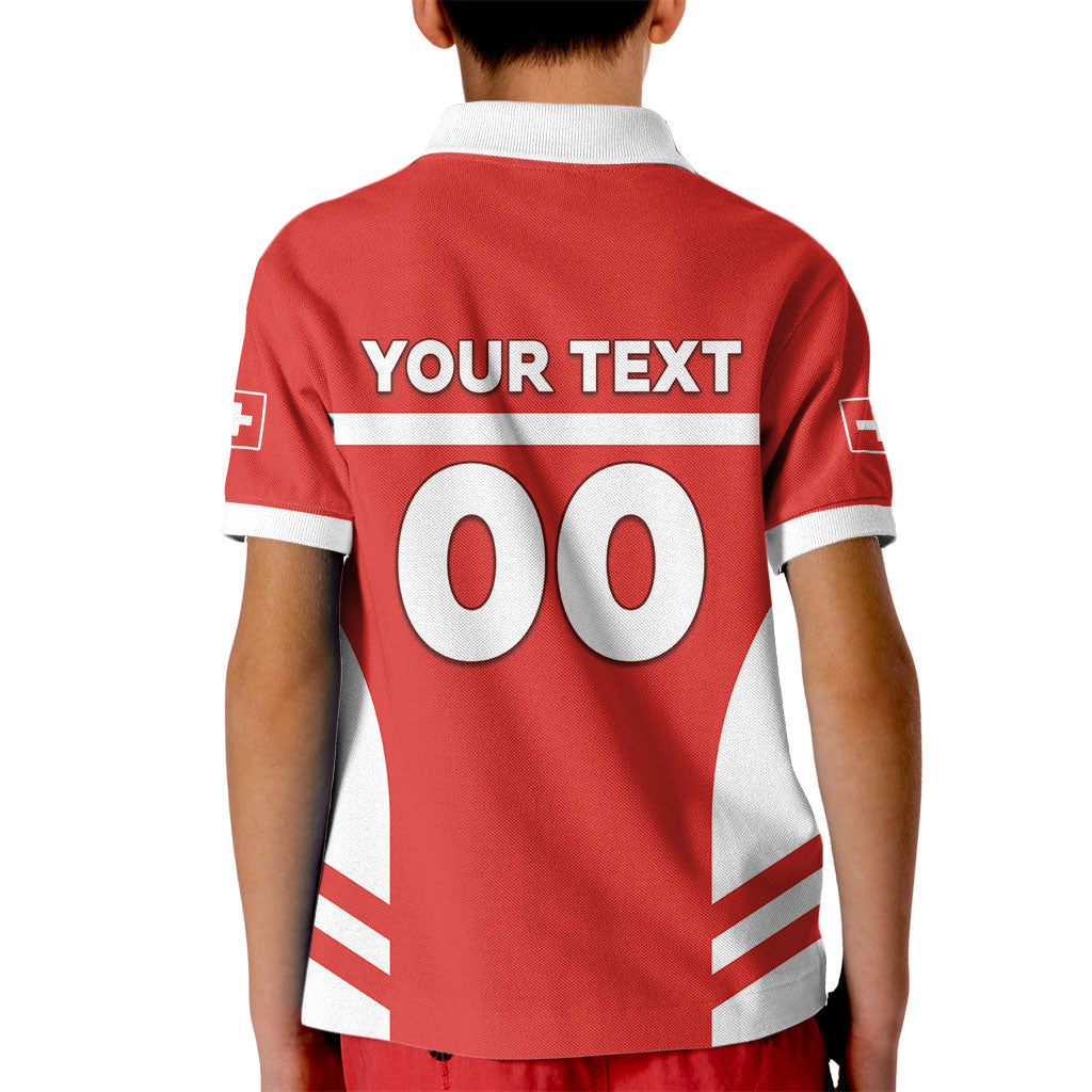 Custom Switzerland Football 2026 Kid Polo Shirt Swiss Alps Special Style