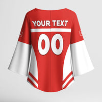 Custom Switzerland Football 2026 Kimono Sleeve Blouse Swiss Alps Special Style