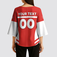 Custom Switzerland Football 2026 Kimono Sleeve Blouse Swiss Alps Special Style