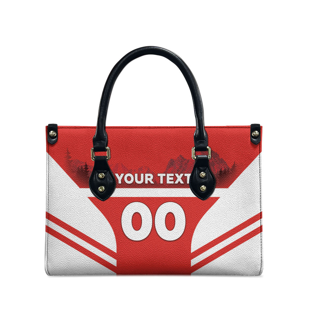 Custom Switzerland Football 2026 Leather Bag Swiss Alps Special Style