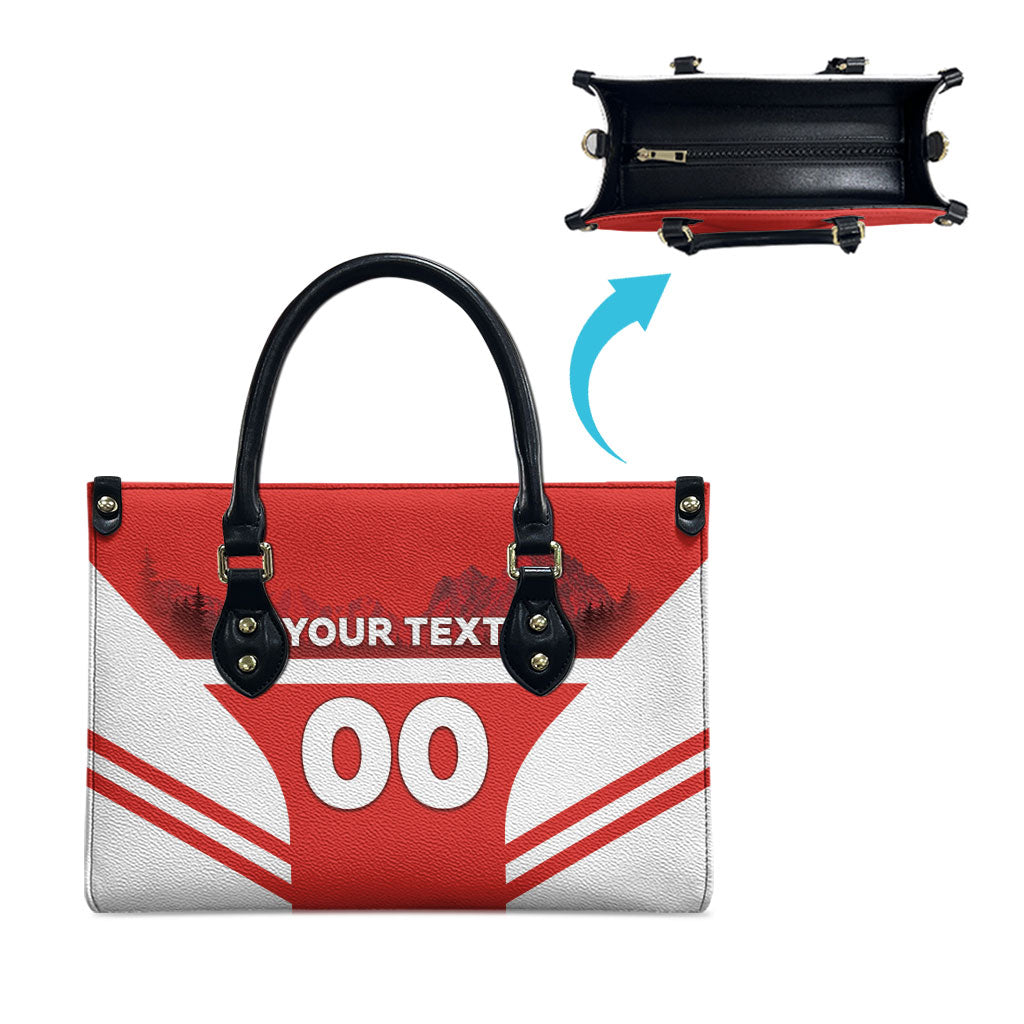 Custom Switzerland Football 2026 Leather Bag Swiss Alps Special Style