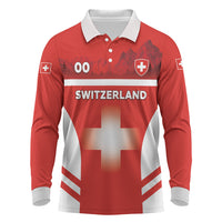 Custom Switzerland Football 2026 Long Sleeve Polo Shirt Swiss Alps Special Style