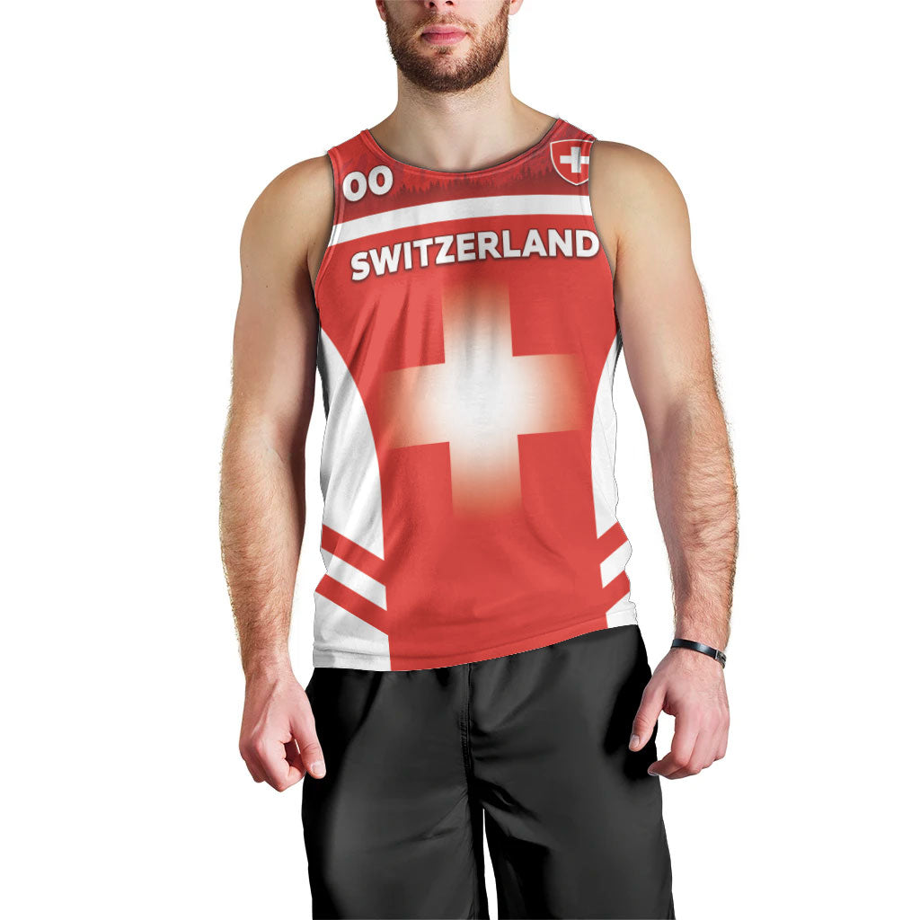 Custom Switzerland Football 2026 Men Tank Top Swiss Alps Special Style