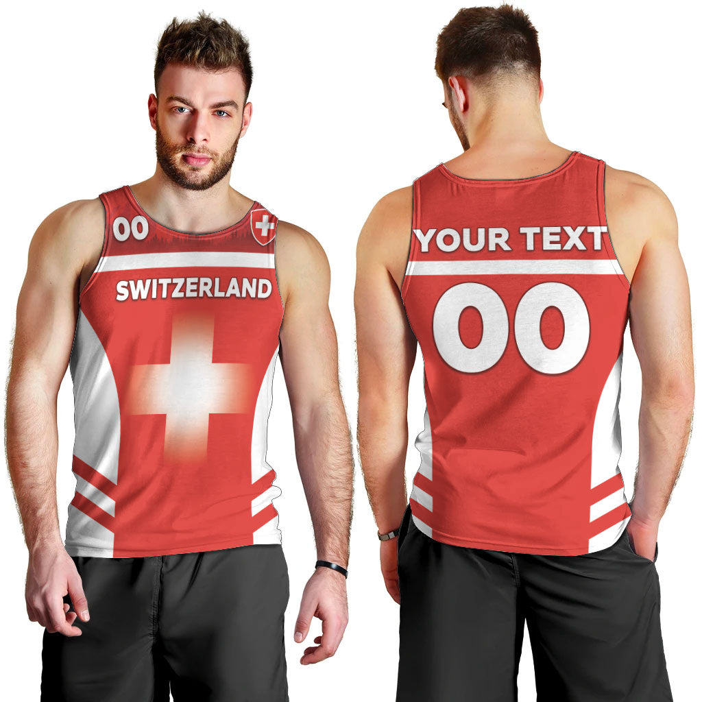Custom Switzerland Football 2026 Men Tank Top Swiss Alps Special Style