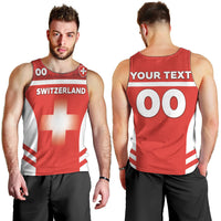 Custom Switzerland Football 2026 Men Tank Top Swiss Alps Special Style