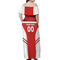 Custom Switzerland Football 2026 Off Shoulder Maxi Dress Swiss Alps Special Style