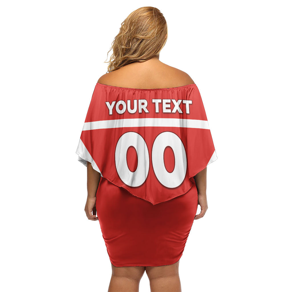 Custom Switzerland Football 2026 Off Shoulder Short Dress Swiss Alps Special Style