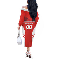 Custom Switzerland Football 2026 Off The Shoulder Long Sleeve Dress Swiss Alps Special Style