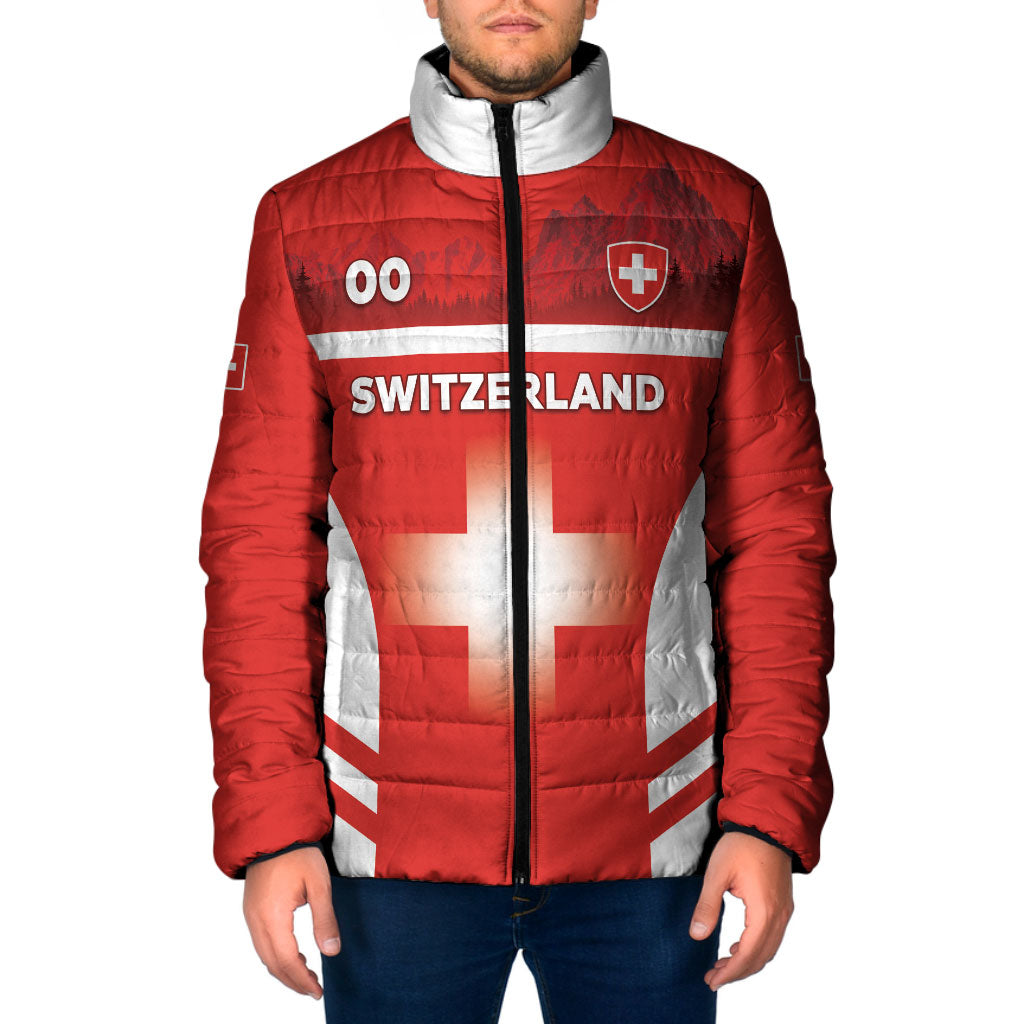Custom Switzerland Football 2026 Padded Jacket Swiss Alps Special Style