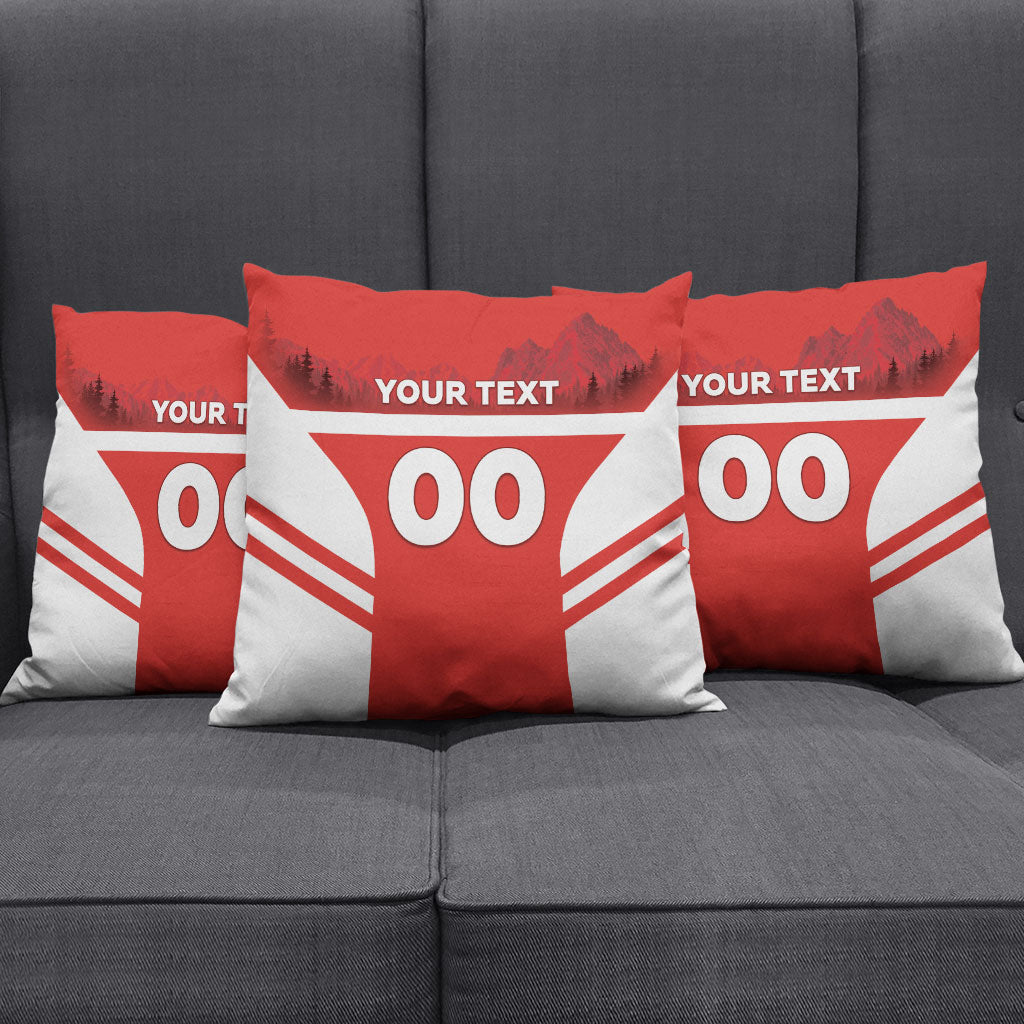 Custom Switzerland Football 2026 Pillow Cover Swiss Alps Special Style