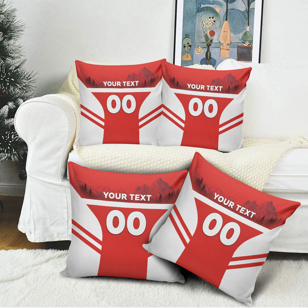 Custom Switzerland Football 2026 Pillow Cover Swiss Alps Special Style