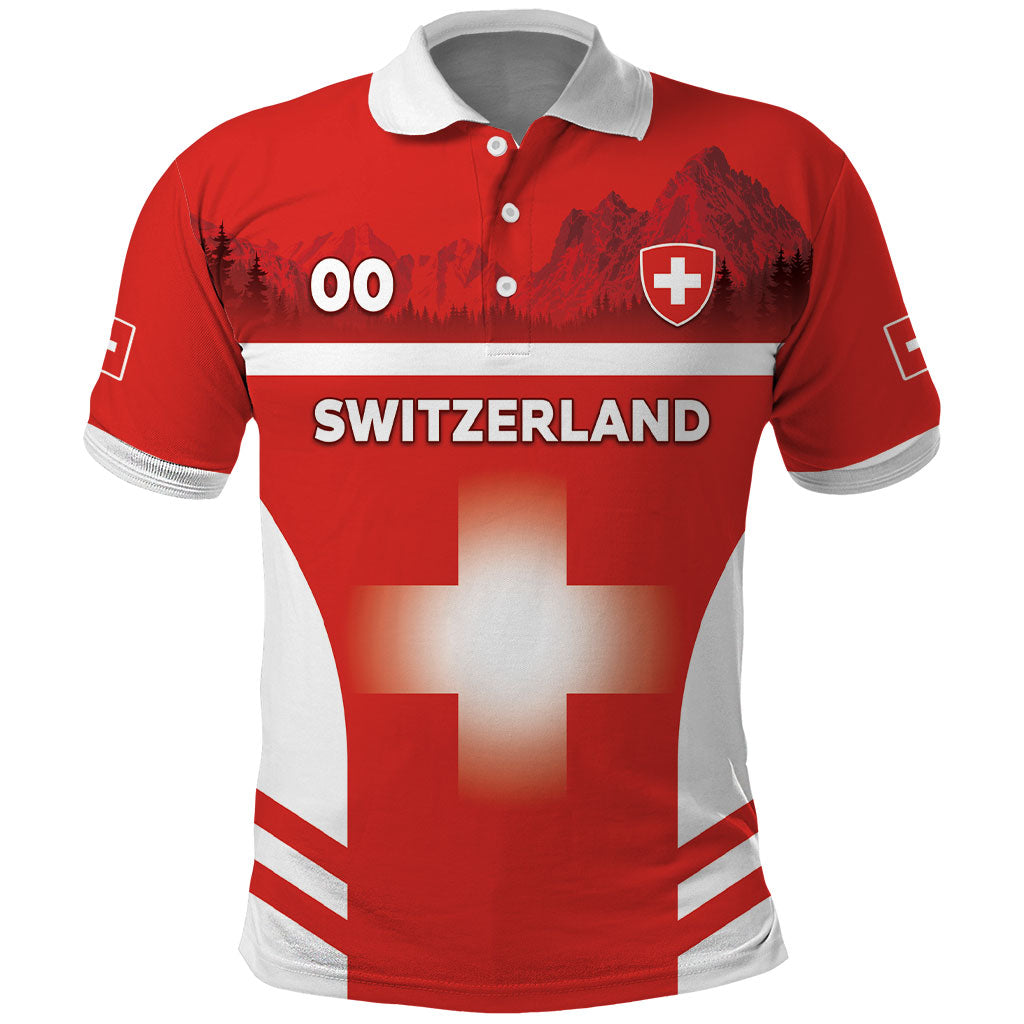 Custom Switzerland Football 2026 Polo Shirt Swiss Alps Special Style