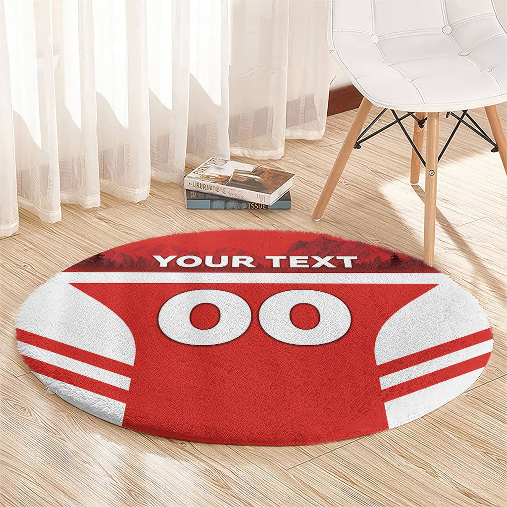 Custom Switzerland Football 2026 Round Carpet Swiss Alps Special Style