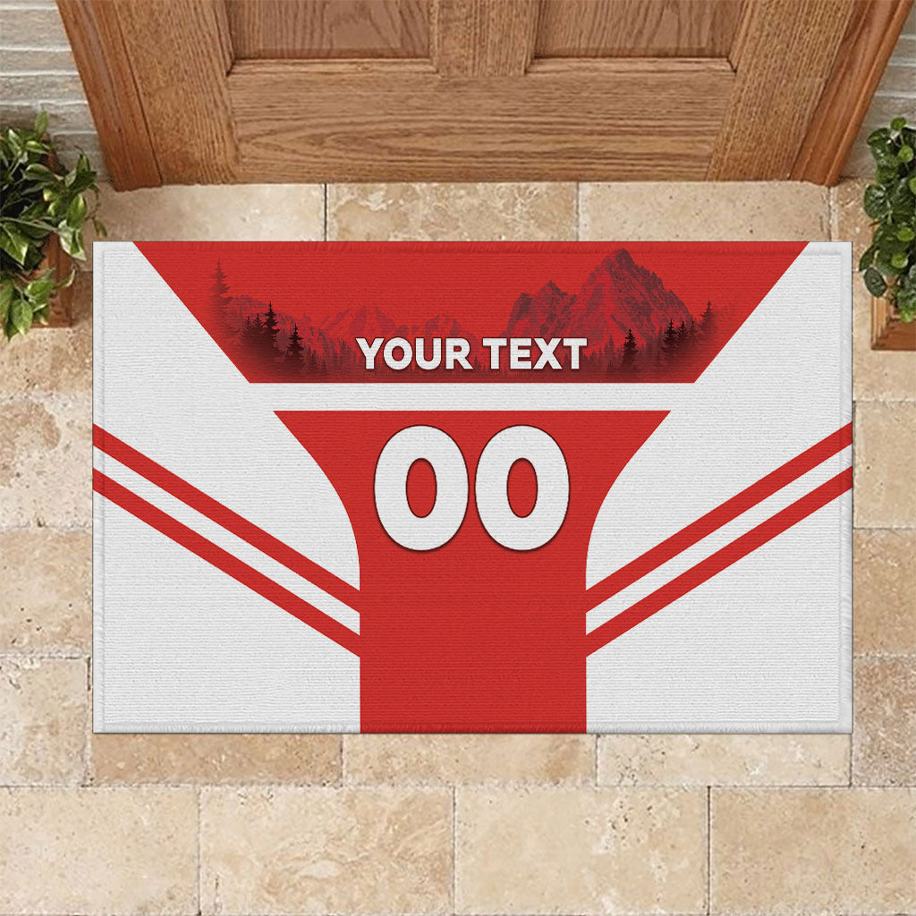 Custom Switzerland Football 2026 Rubber Doormat Swiss Alps Special Style