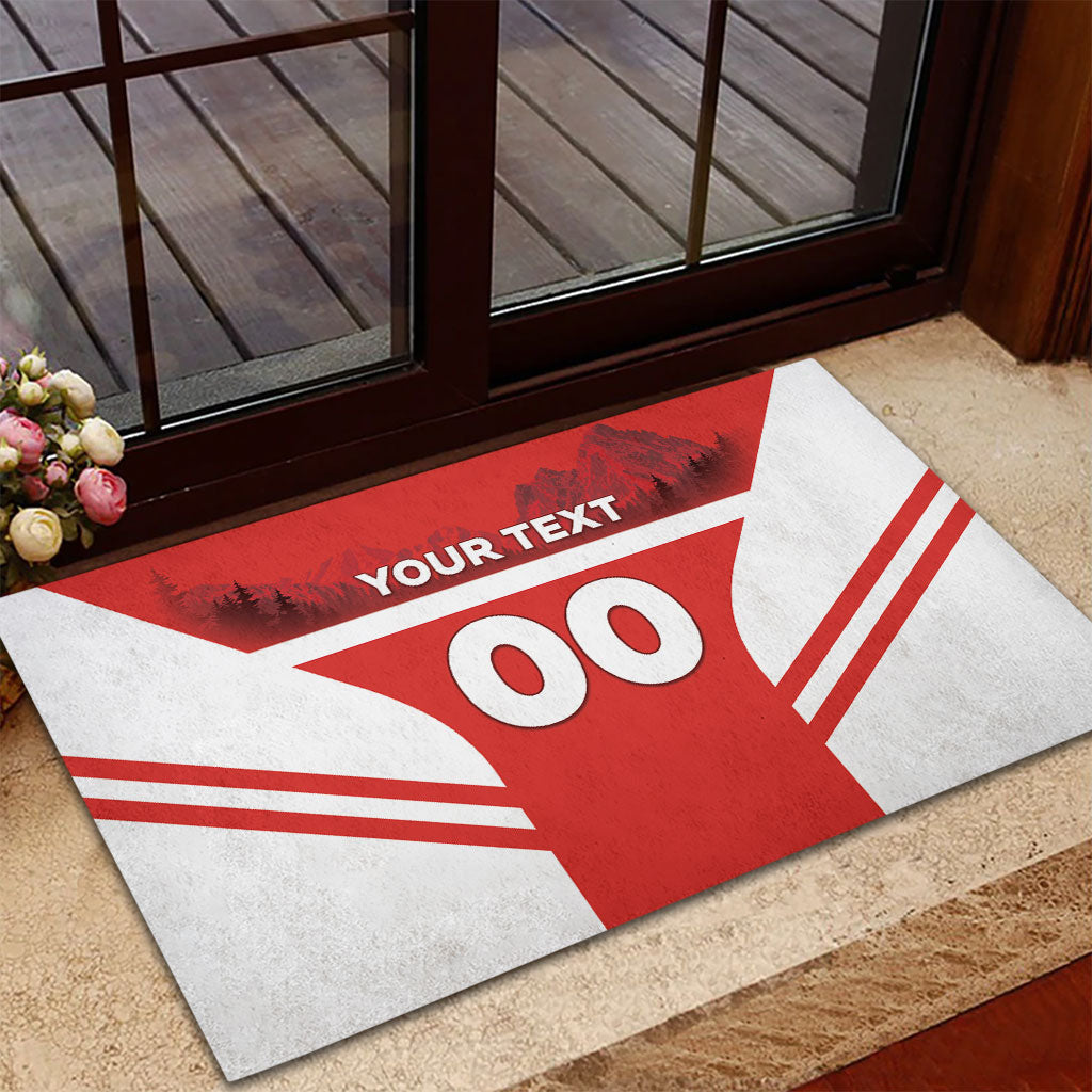 Custom Switzerland Football 2026 Rubber Doormat Swiss Alps Special Style