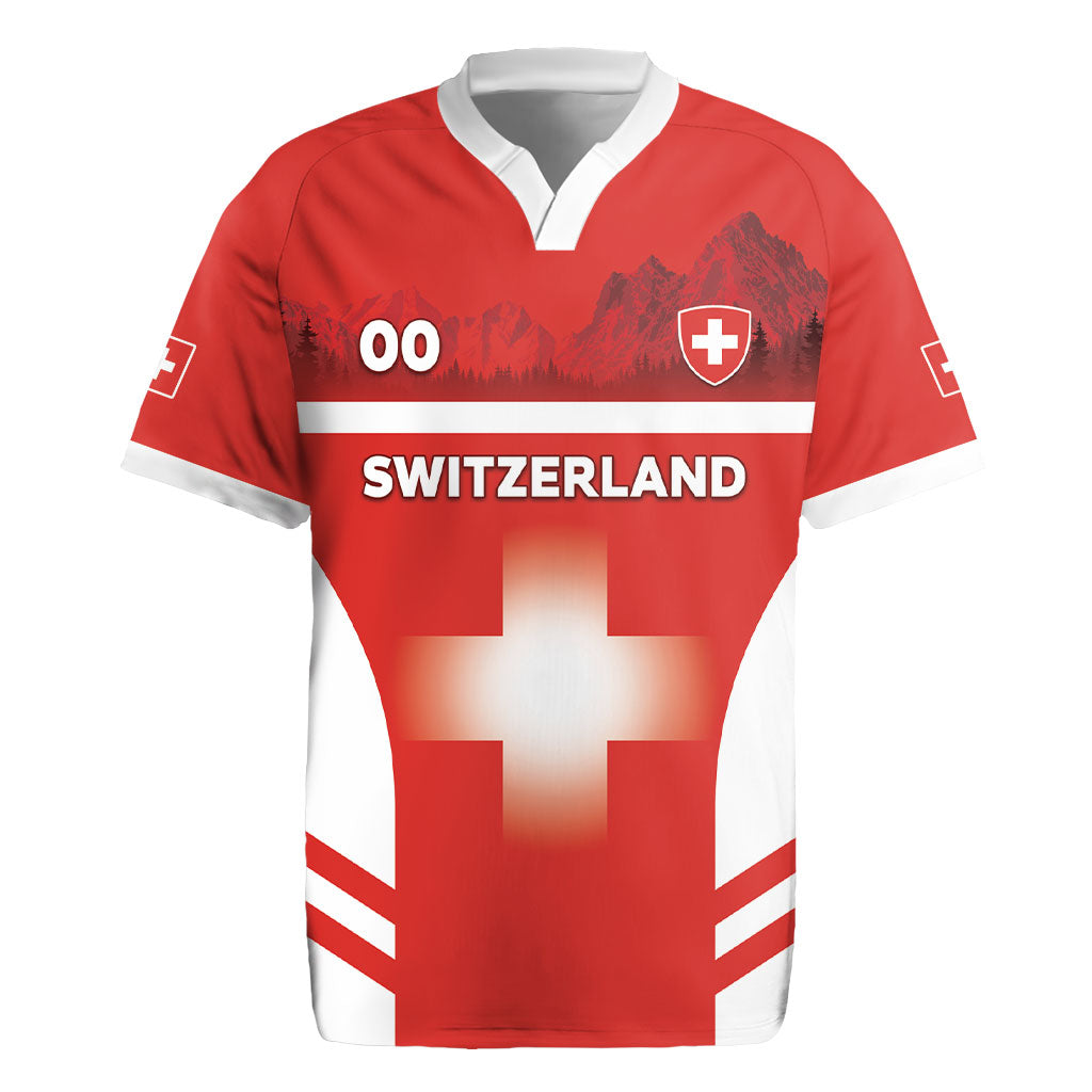 Custom Switzerland Football 2026 Rugby Jersey Swiss Alps Special Style