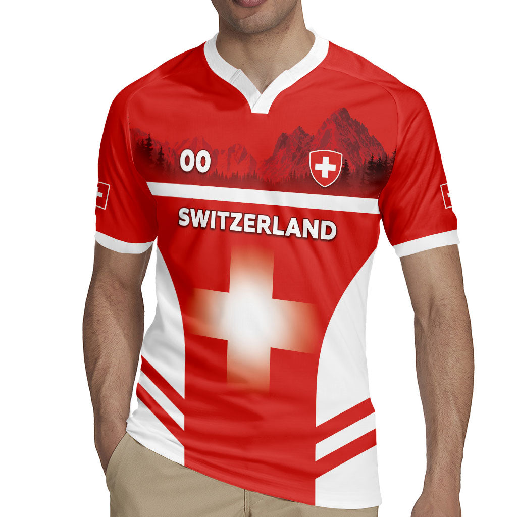Custom Switzerland Football 2026 Rugby Jersey Swiss Alps Special Style