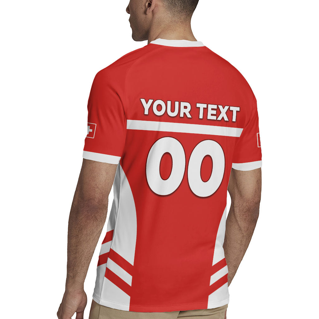 Custom Switzerland Football 2026 Rugby Jersey Swiss Alps Special Style