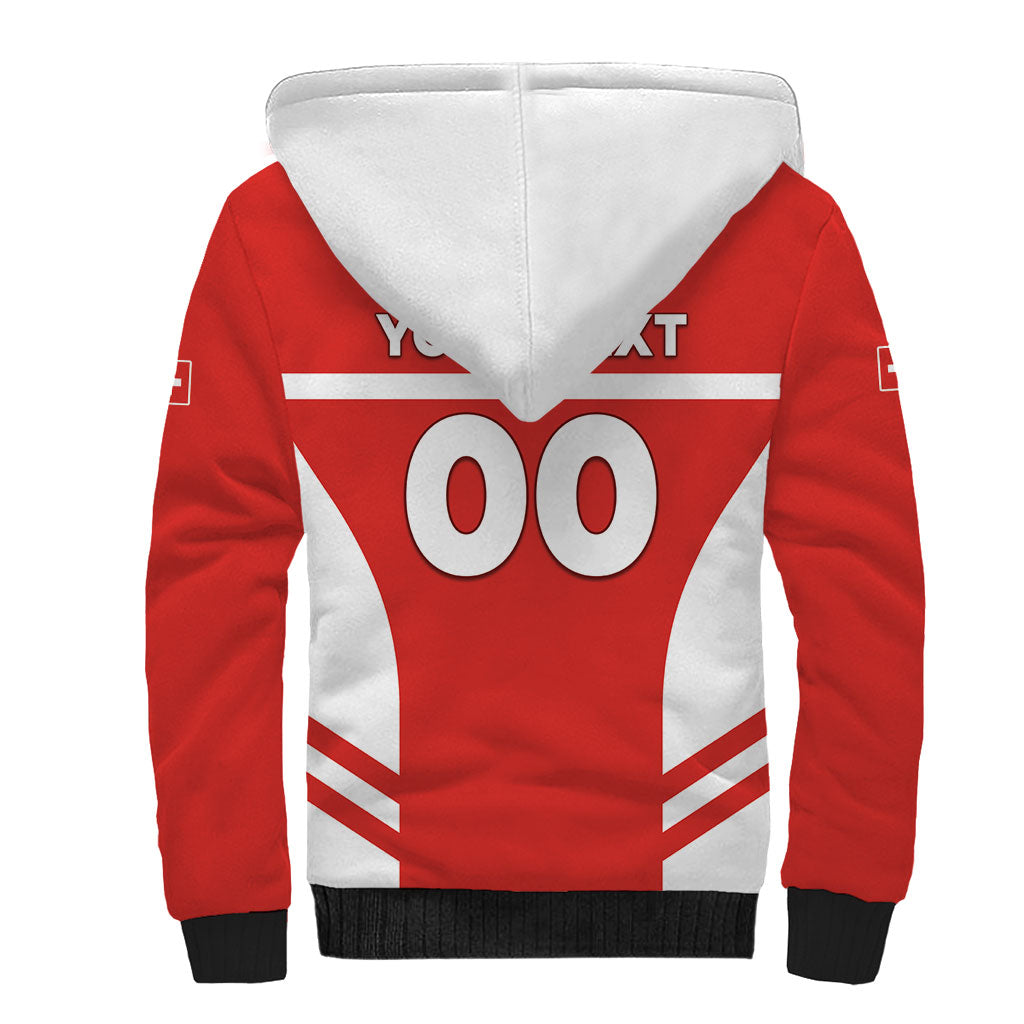 Custom Switzerland Football 2026 Sherpa Hoodie Swiss Alps Special Style