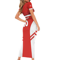 Custom Switzerland Football 2026 Short Sleeve Bodycon Dress Swiss Alps Special Style