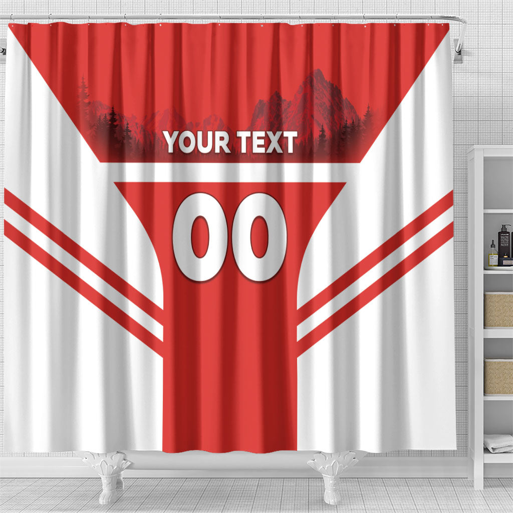 Custom Switzerland Football 2026 Shower Curtain Swiss Alps Special Style