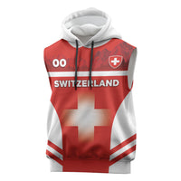 Custom Switzerland Football 2026 Sleeveless Hoodie Swiss Alps Special Style