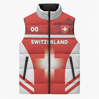 Custom Switzerland Football 2026 Sleeveless Puffer Jacket Swiss Alps Special Style