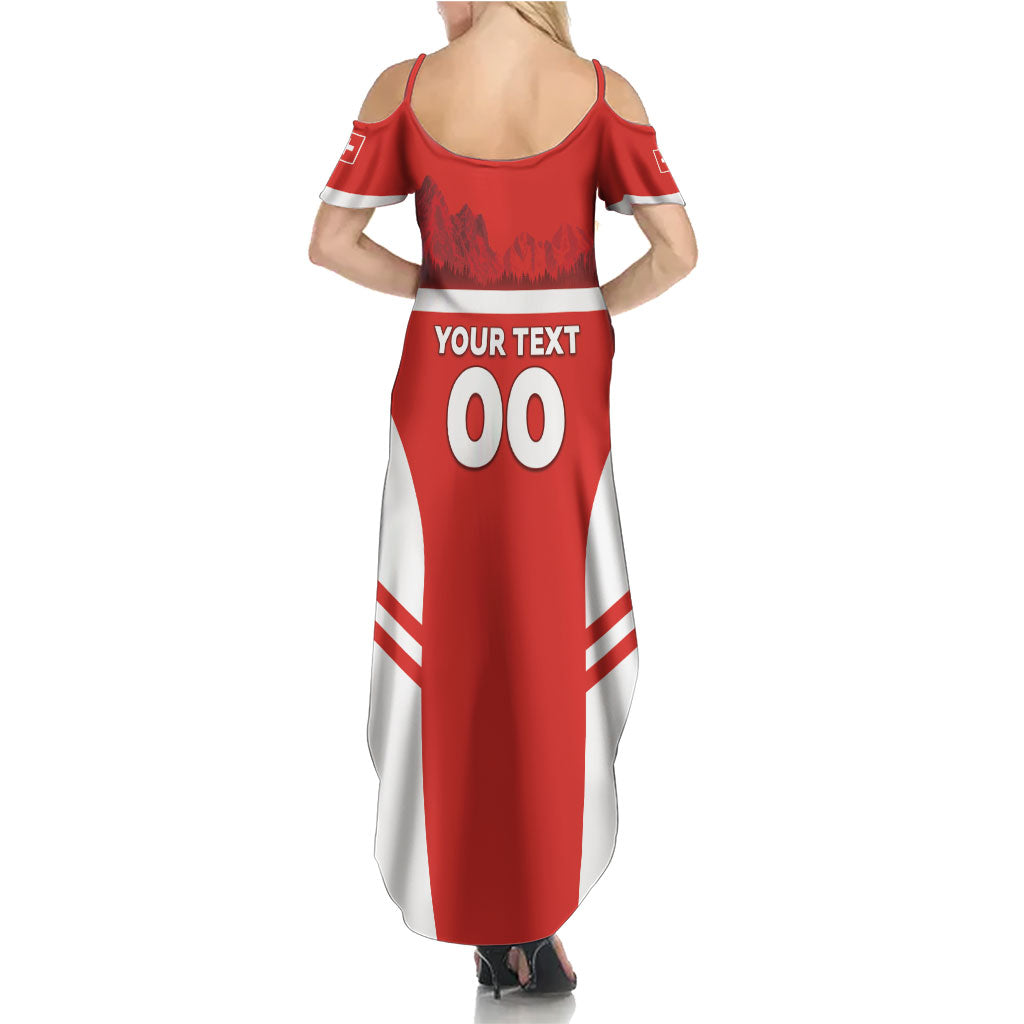Custom Switzerland Football 2026 Summer Maxi Dress Swiss Alps Special Style