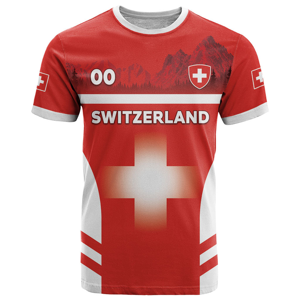 Custom Switzerland Football 2026 T Shirt Swiss Alps Special Style