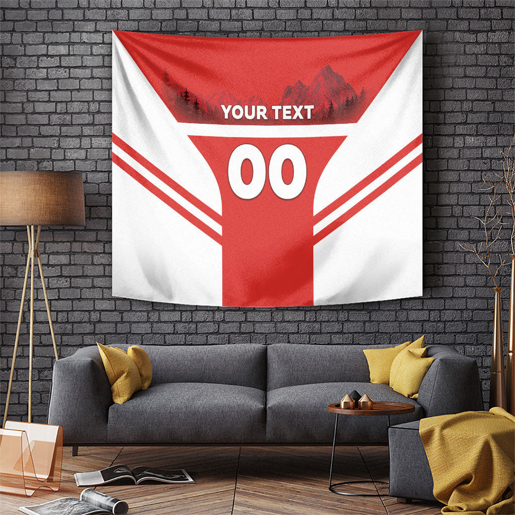 Custom Switzerland Football 2026 Tapestry Swiss Alps Special Style