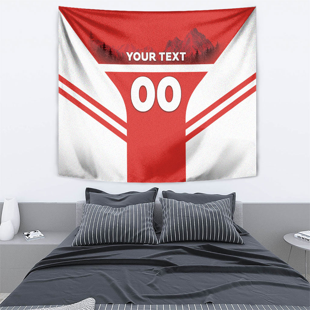 Custom Switzerland Football 2026 Tapestry Swiss Alps Special Style